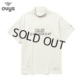 CALEE × ovys MOCK NECK BACK MESH S/S TEE ＜A TYPE＞（WHITE）［モックネックT-25春夏］
