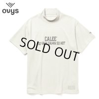 CALEE × ovys MOCK NECK BACK MESH S/S TEE ＜A TYPE＞（WHITE）［モックネックT-25春夏］