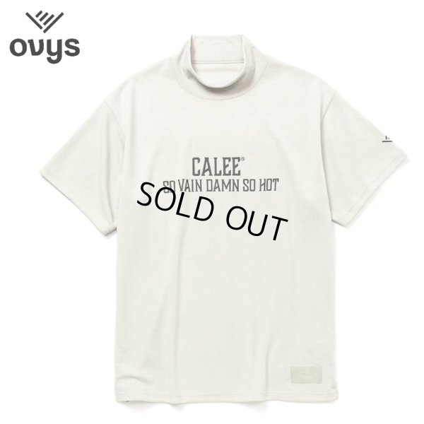 画像1: CALEE × ovys MOCK NECK BACK MESH S/S TEE ＜A TYPE＞（WHITE）［モックネックT-25春夏］