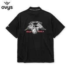画像2: CALEE × ovys MOCK NECK BACK MESH S/S TEE ＜B TYPE＞（BLACK）［モックネックT-25春夏］ (2)