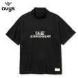 画像1: CALEE × ovys MOCK NECK BACK MESH S/S TEE ＜B TYPE＞（BLACK）［モックネックT-25春夏］ (1)