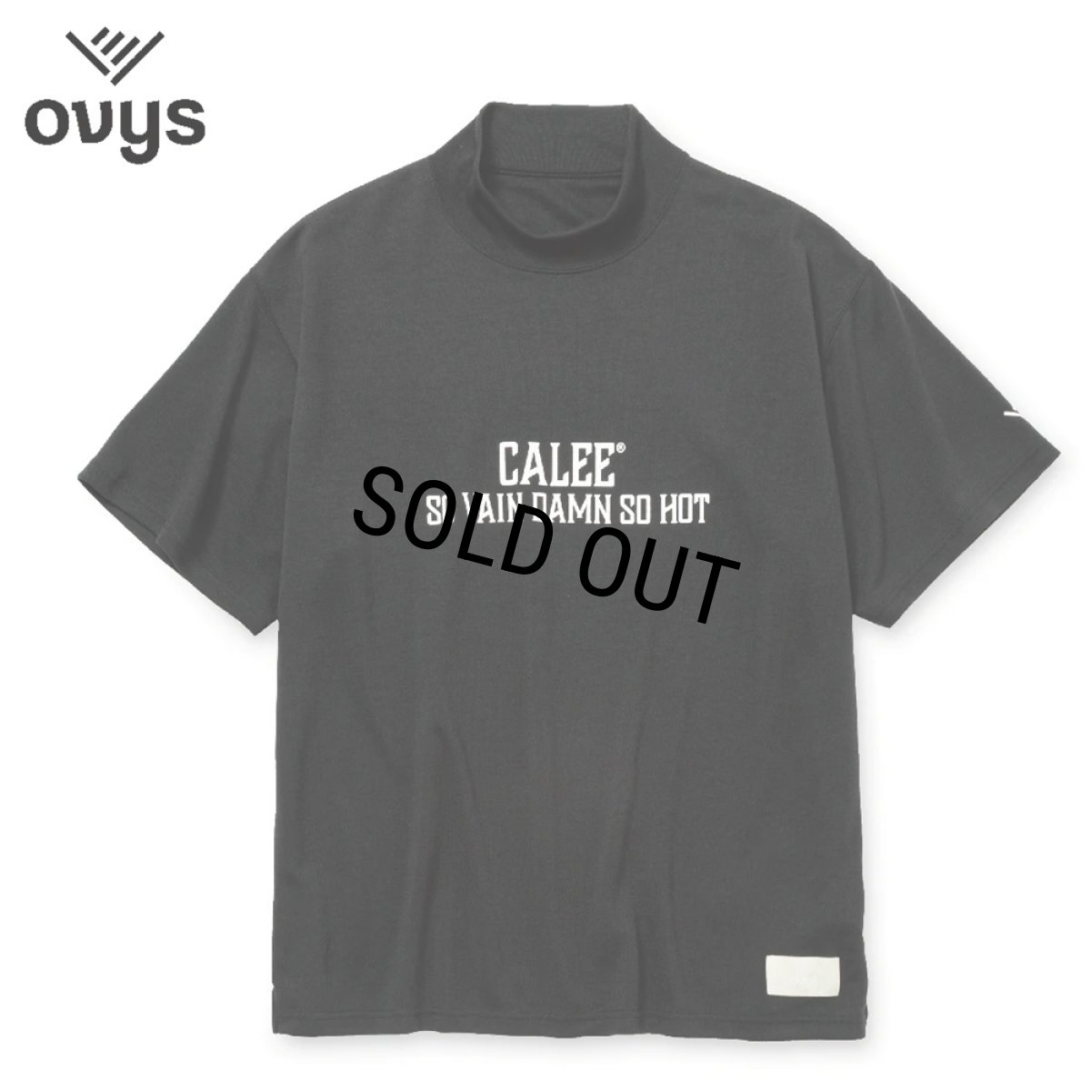 画像1: CALEE × ovys MOCK NECK BACK MESH S/S TEE ＜B TYPE＞（BLACK）［モックネックT-25春夏］ (1)