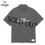 CALEE × ovys MOCK NECK BACK MESH S/S TEE ＜B TYPE＞（BLACK）［モックネックT-25春夏］