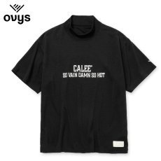 画像1: CALEE × ovys MOCK NECK BACK MESH S/S TEE ＜B TYPE＞（BLACK）［モックネックT-25春夏］ (1)