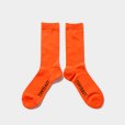 画像2: TIGHTBOOTH/LABEL LOGO SOCKS（Orange）［ラベルロゴソックス-25春夏］ (2)