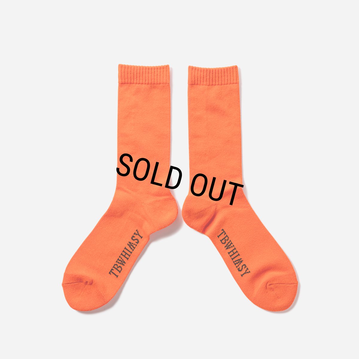 画像2: TIGHTBOOTH/LABEL LOGO SOCKS（Orange）［ラベルロゴソックス-25春夏］ (2)