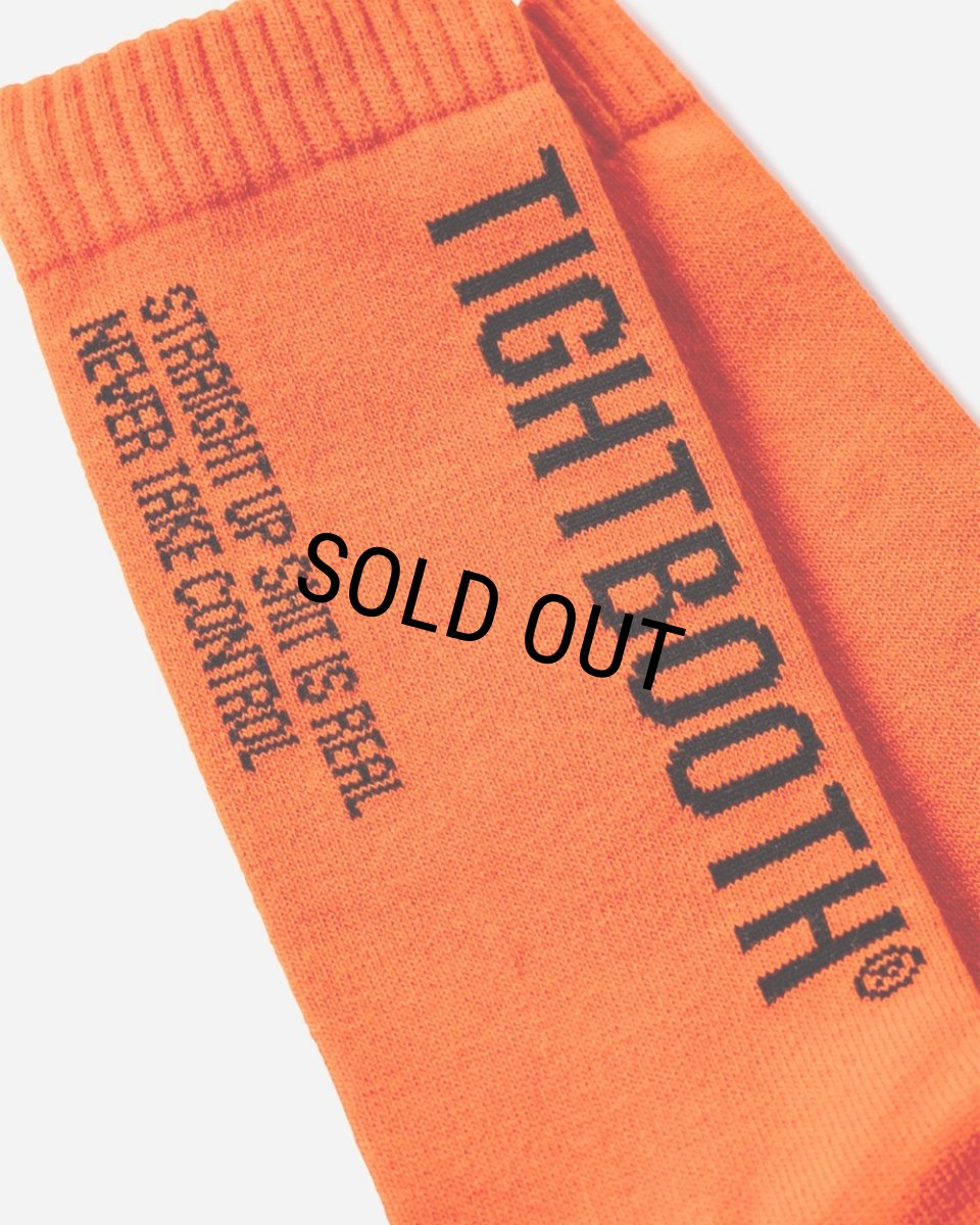 画像3: TIGHTBOOTH/LABEL LOGO SOCKS（Orange）［ラベルロゴソックス-25春夏］ (3)