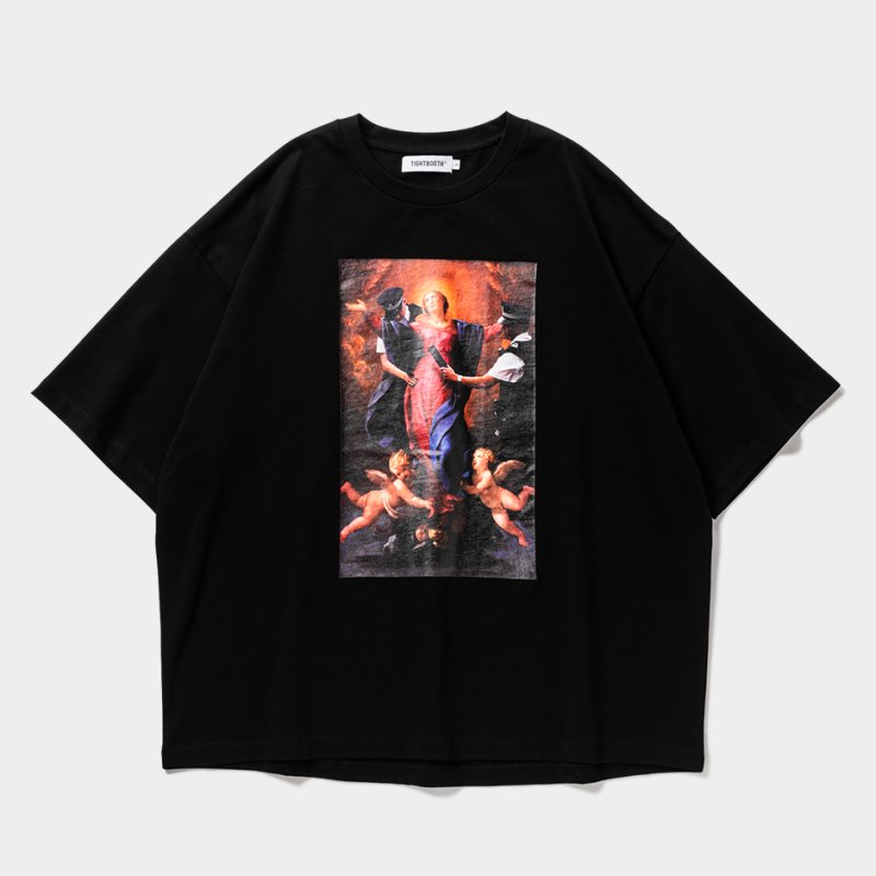 画像1: TIGHTBOOTH/POLICE CHECKUP S/S T-SHIRT（Black）［プリントT-25春夏］