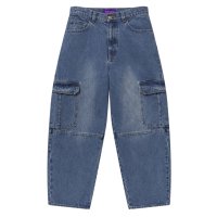 BlackEyePatch/URBAN ARROWS STITCHED CARGO JEANS（INDIGO）