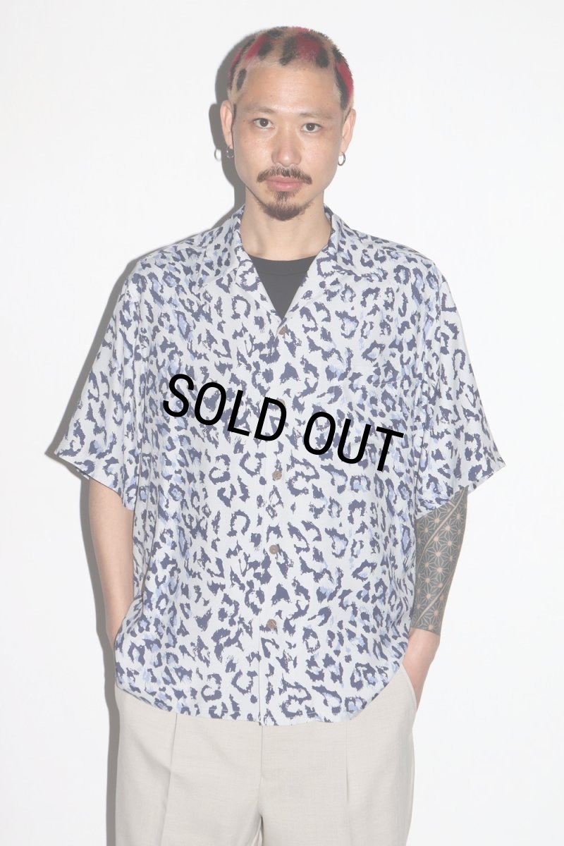 画像2: WACKO MARIA/LEOPARD HAWAIIAN SHIRT（GRAY）［レオパードハワイアンシャツ-25春夏］ (2)