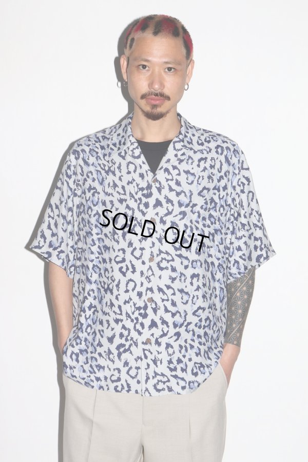 画像2: WACKO MARIA/LEOPARD HAWAIIAN SHIRT（GRAY）［レオパードハワイアンシャツ-25春夏］