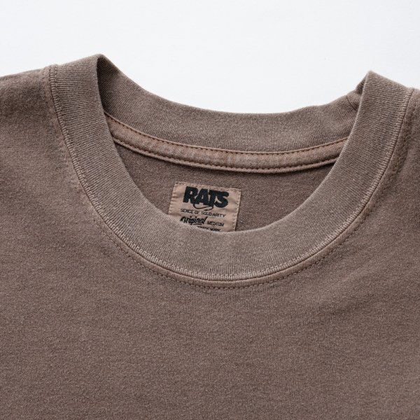 画像3: RATS/PIGMENT DYED POCKET TEE（BROWN）［ピグメント染めポケT-25春夏］