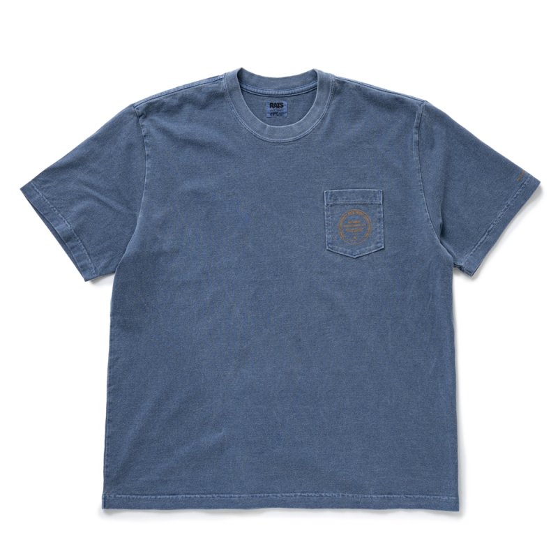 画像1: RATS/PIGMENT DYED POCKET TEE（NAVY）［ピグメント染めポケT-25春夏］