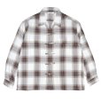 画像1: exodus/OMBRE CHECK ORIENTAL SHIRT（BROWN）［オンブレチェックオリエンタルシャツ-25春夏］ (1)