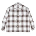 exodus/OMBRE CHECK ORIENTAL SHIRT（BROWN）［オンブレチェックオリエンタルシャツ-25春夏］