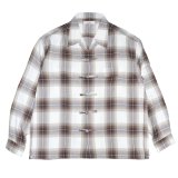 exodus/OMBRE CHECK ORIENTAL SHIRT（BROWN）［オンブレチェックオリエンタルシャツ-25春夏］