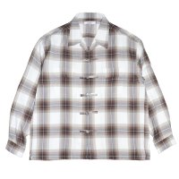 exodus/OMBRE CHECK ORIENTAL SHIRT（BROWN）［オンブレチェックオリエンタルシャツ-25春夏］