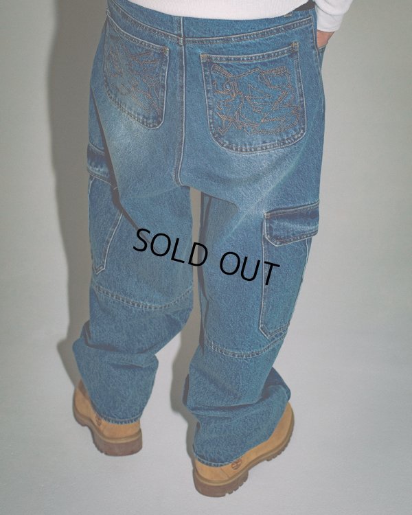 画像3: BlackEyePatch/URBAN ARROWS STITCHED CARGO JEANS（INDIGO）