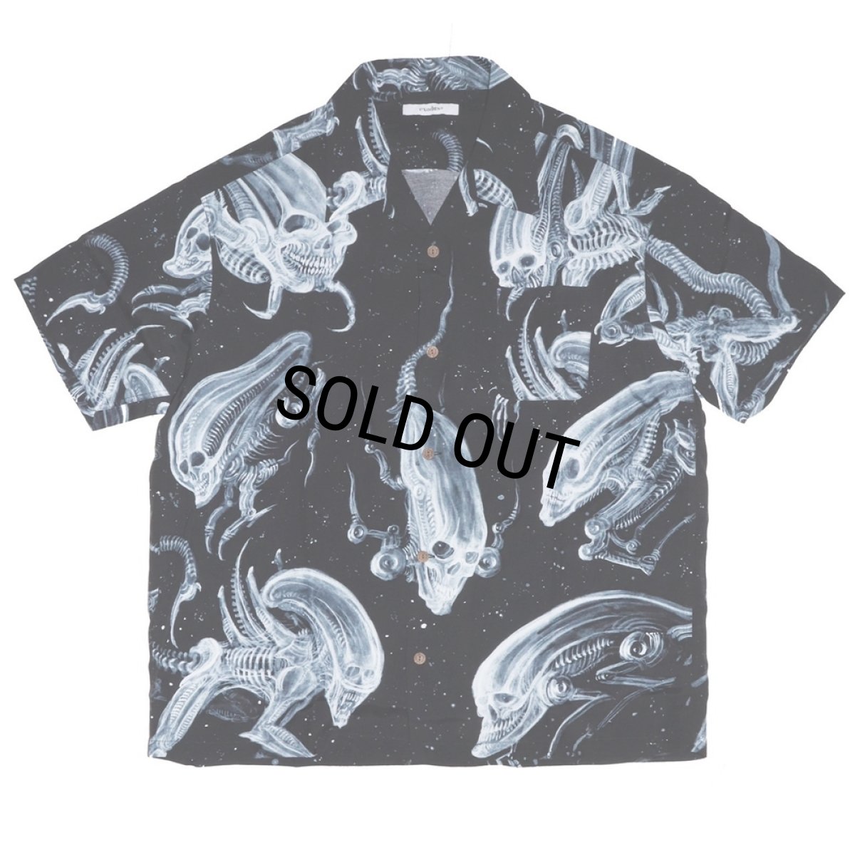 画像1: exodus/SPACE HAWAIIAN SHIRT（BLACK）［スペースハワイアンシャツ-25春夏］ (1)