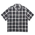 画像1: WACKO MARIA/CHECK OPEN COLLAR SHIRT（GRAY）［チェックオープンカラーシャツ-25春夏］ (1)