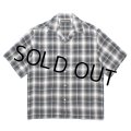 WACKO MARIA/CHECK OPEN COLLAR SHIRT（GRAY）［チェックオープンカラーシャツ-25春夏］
