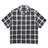 WACKO MARIA/CHECK OPEN COLLAR SHIRT（GRAY）［チェックオープンカラーシャツ-25春夏］