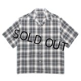 WACKO MARIA/CHECK OPEN COLLAR SHIRT（GRAY）［チェックオープンカラーシャツ-25春夏］