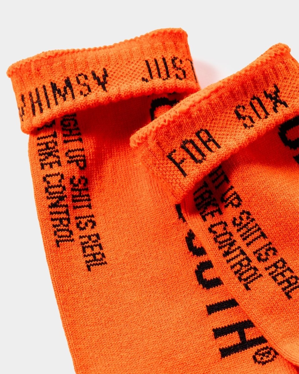 画像4: TIGHTBOOTH/LABEL LOGO SOCKS（Orange）［ラベルロゴソックス-25春夏］ (4)