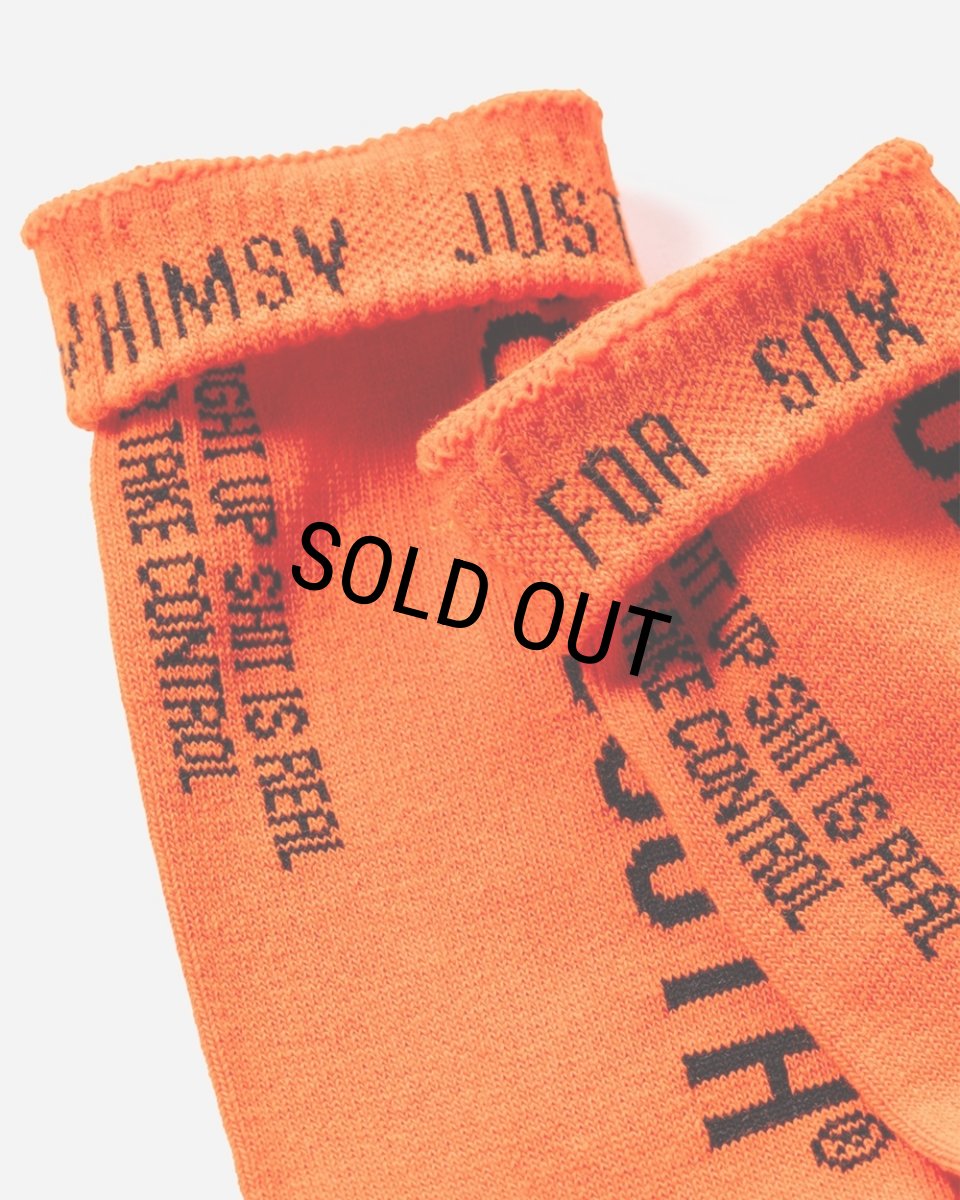 画像4: TIGHTBOOTH/LABEL LOGO SOCKS（Orange）［ラベルロゴソックス-25春夏］ (4)