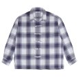 画像1: exodus/OMBRE CHECK ORIENTAL SHIRT（PURPLE）［オンブレチェックオリエンタルシャツ-25春夏］ (1)