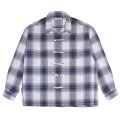 exodus/OMBRE CHECK ORIENTAL SHIRT（PURPLE）［オンブレチェックオリエンタルシャツ-25春夏］