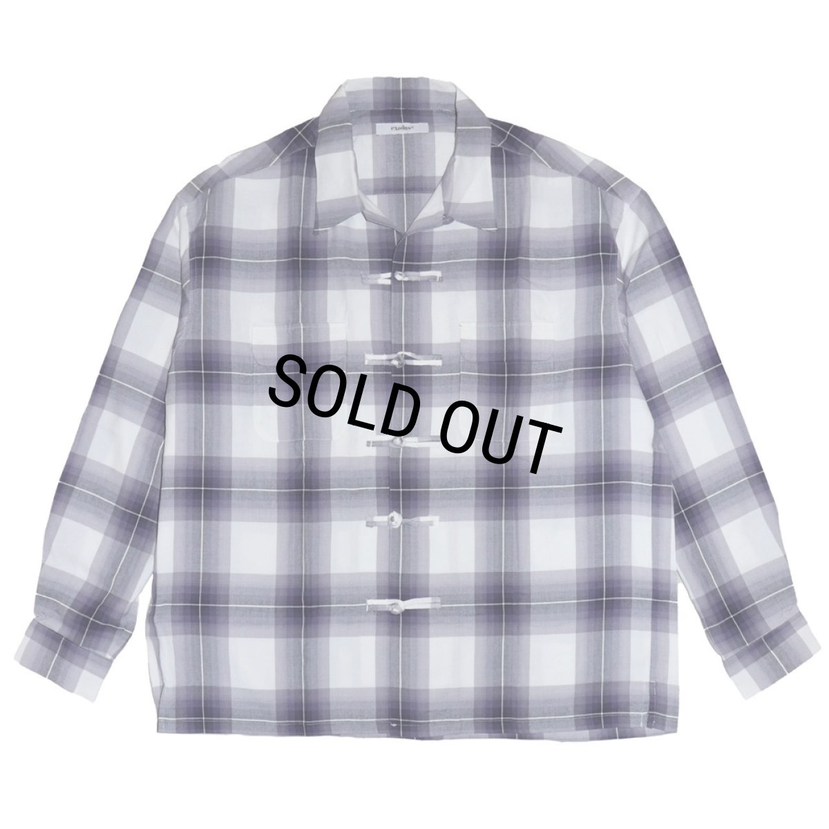 画像1: 【30％OFF】exodus brand/OMBRE CHECK ORIENTAL SHIRT（PURPLE）［オンブレチェックオリエンタルシャツ-25春夏］ (1)