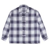 exodus/OMBRE CHECK ORIENTAL SHIRT（PURPLE）［オンブレチェックオリエンタルシャツ-25春夏］