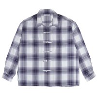 exodus/OMBRE CHECK ORIENTAL SHIRT（PURPLE）［オンブレチェックオリエンタルシャツ-25春夏］