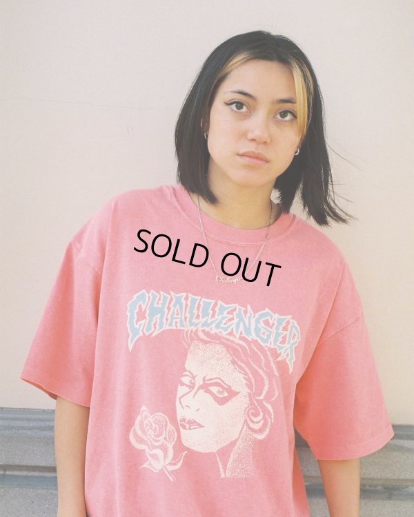 画像2: CHALLENGER/PUNK GIRL TEE（LT ORANGE）［ピグメント染めプリントT-25春夏］
