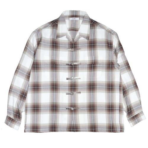 他の写真1: exodus/OMBRE CHECK ORIENTAL SHIRT（BROWN）［オンブレチェックオリエンタルシャツ-25春夏］