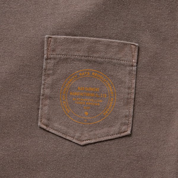 画像4: RATS/PIGMENT DYED POCKET TEE（BROWN）［ピグメント染めポケT-25春夏］