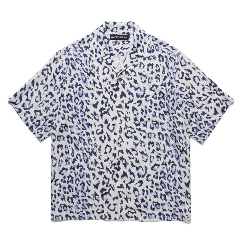 画像1: WACKO MARIA/LEOPARD HAWAIIAN SHIRT（GRAY）［レオパードハワイアンシャツ-25春夏］