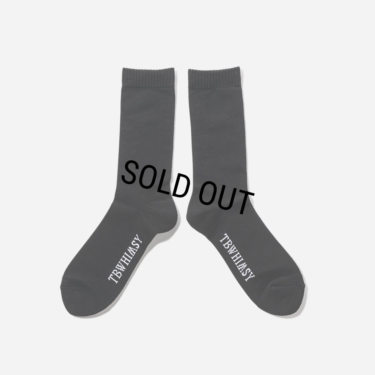 画像2: TIGHTBOOTH/LABEL LOGO SOCKS（Black）［ラベルロゴソックス-25春夏］ (2)