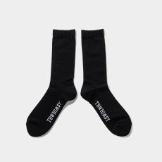 画像2: TIGHTBOOTH/LABEL LOGO SOCKS（Black）［ラベルロゴソックス-25秋冬］ (2)