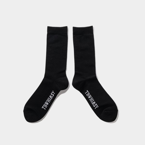 画像2: TIGHTBOOTH/LABEL LOGO SOCKS（Black）［ラベルロゴソックス-25春夏］
