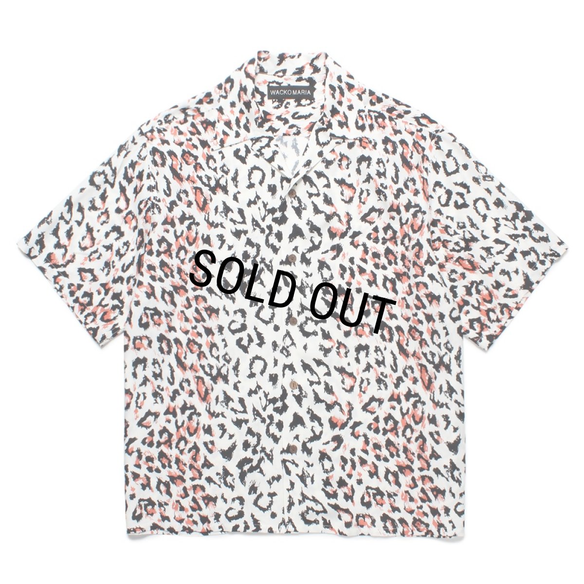画像1: WACKO MARIA/LEOPARD HAWAIIAN SHIRT（WHITE）［レオパードハワイアンシャツ-25春夏］ (1)