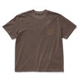 画像1: RATS/PIGMENT DYED POCKET TEE（BROWN）［ピグメント染めポケT-25春夏］ (1)