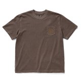 RATS/PIGMENT DYED POCKET TEE（BROWN）［ピグメント染めポケT-25春夏］