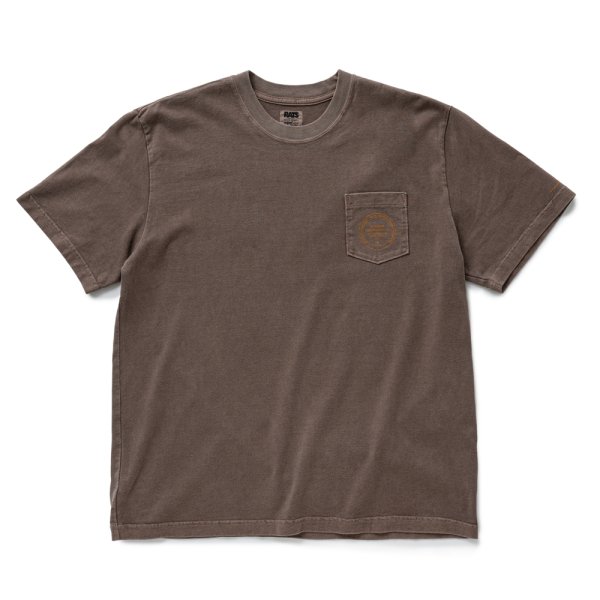 画像1: RATS/PIGMENT DYED POCKET TEE（BROWN）［ピグメント染めポケT-25春夏］