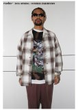 画像2: exodus/OMBRE CHECK ORIENTAL SHIRT（BROWN）［オンブレチェックオリエンタルシャツ-25春夏］ (2)