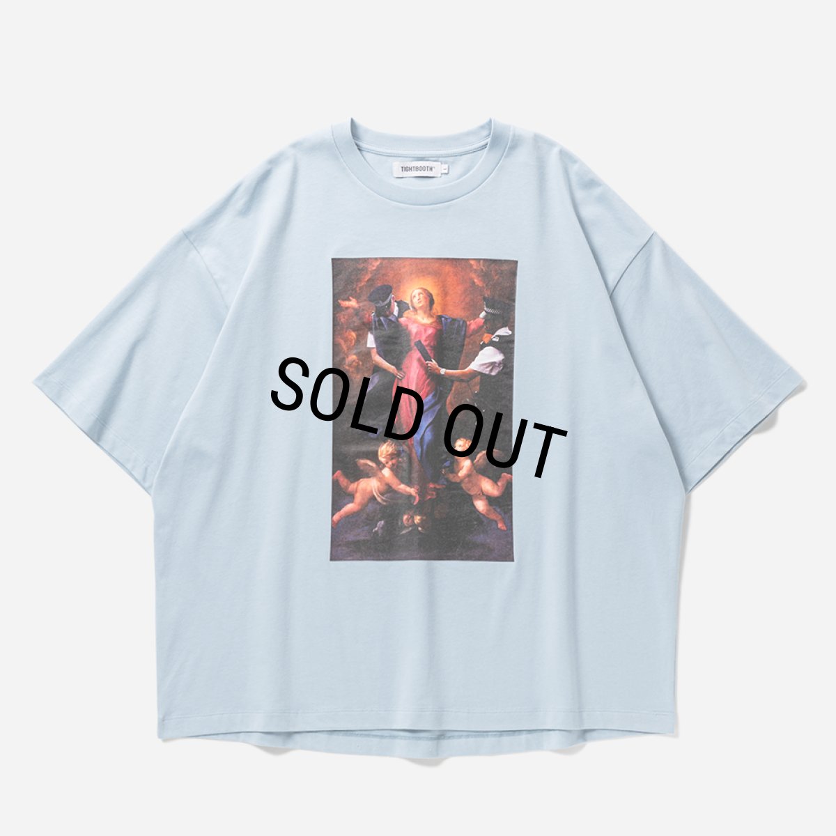 画像1: 【20%OFF】TIGHTBOOTH/POLICE CHECKUP S/S T-SHIRT（Sax）［プリントT-25春夏］ (1)