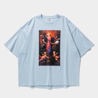 TIGHTBOOTH/POLICE CHECKUP S/S T-SHIRT（Sax）［プリントT-25春夏］