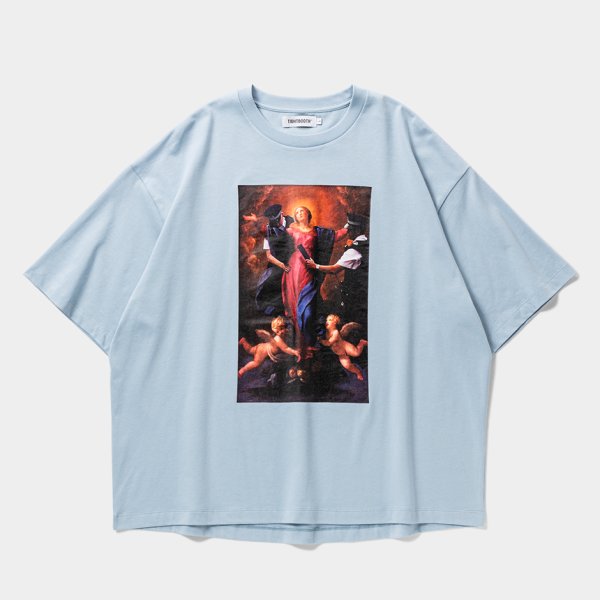 画像1: TIGHTBOOTH/POLICE CHECKUP S/S T-SHIRT（Sax）［プリントT-25春夏］