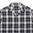 画像2: WACKO MARIA/CHECK OPEN COLLAR SHIRT（GRAY）［チェックオープンカラーシャツ-25春夏］ (2)